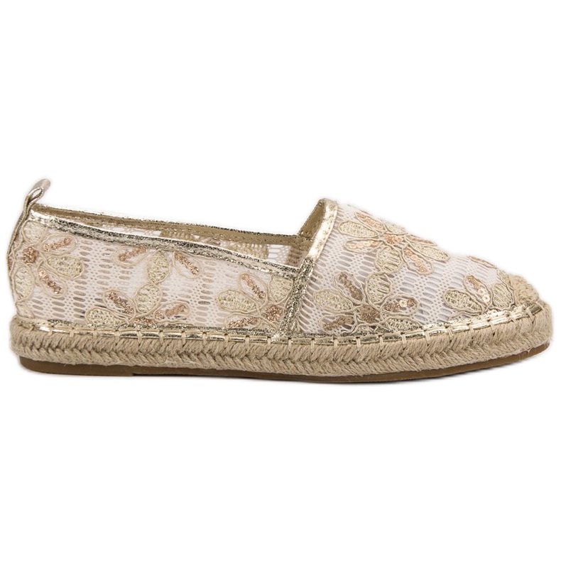 Lucky Shoes Pitsiset espadrillot kukissa ruskea