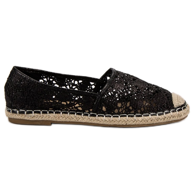 Lucky Shoes Musta Lace Espadrilles