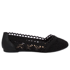 Musta 4701 Mustat avoimet ballerinat