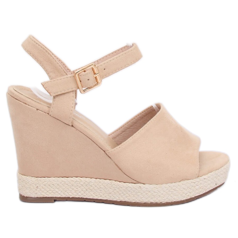 Beige sandaalit kiilakannassa FD-5M14 Beige