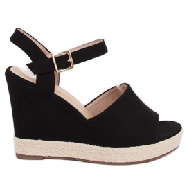 Musta sandaalit kiila musta FD-5M14 musta