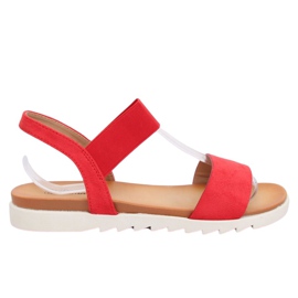 Punaiset naisten sandaalit 9001 Punainen
