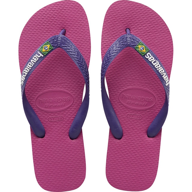 Havaianas Brasil Logo Vadelma Rose monivärinen
