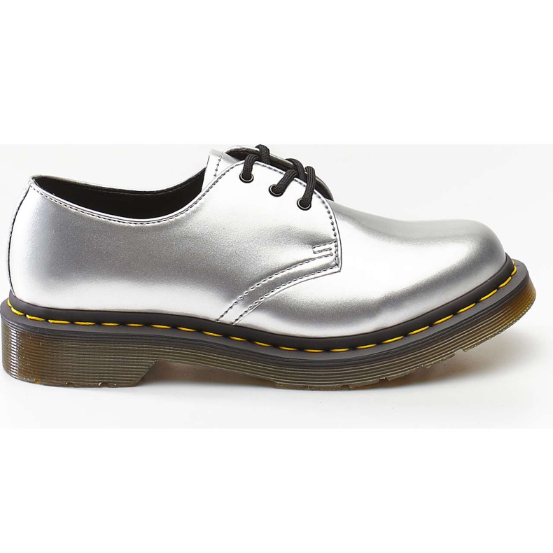 Dr. Martens 1461 Vegan Chrome Silver Chrome Paint Metallic harmaa