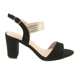 Sandaalit postitse Filippo 817 musta / kulta keltainen