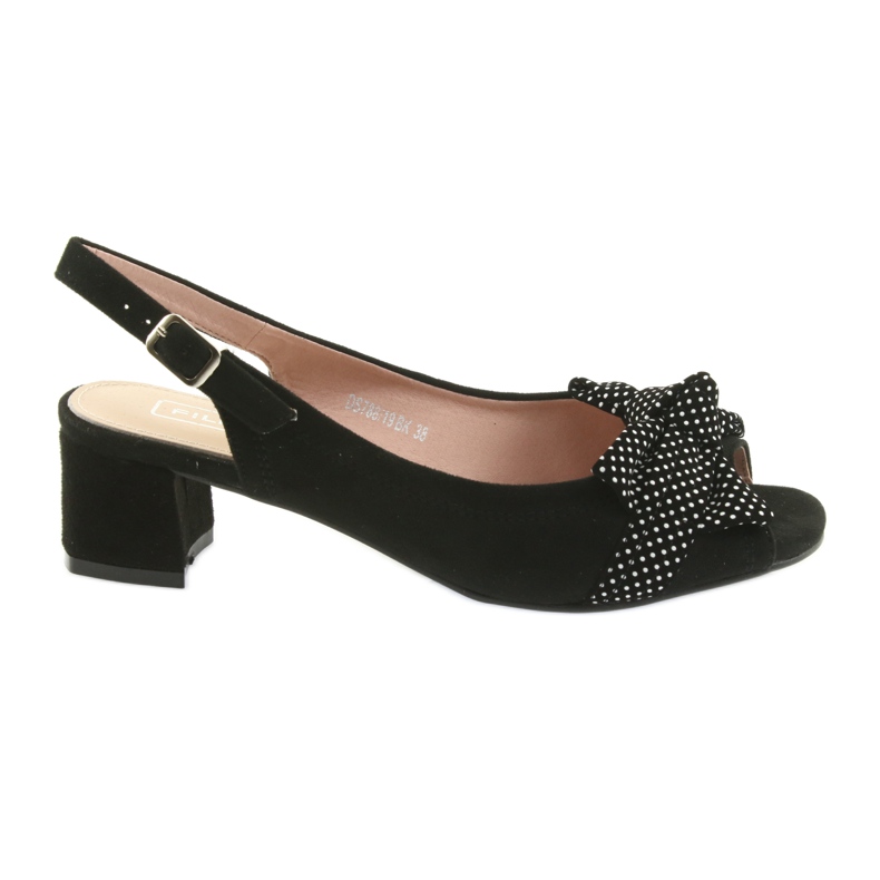 Rusetti Sandaalit Filippo 788 musta / pisteitä valkoinen