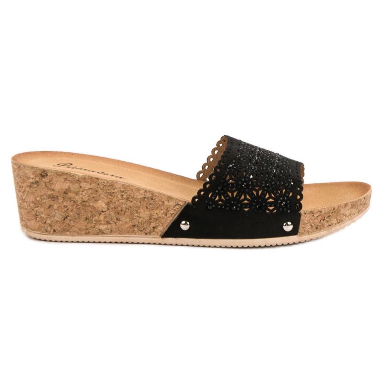 Primavera Tossut korkkikiilalla musta