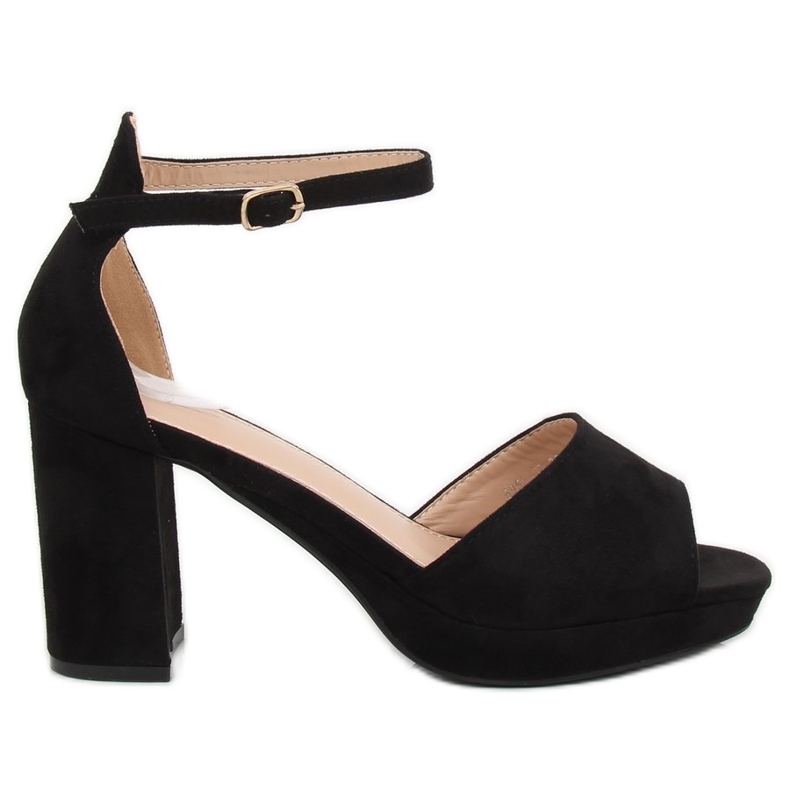 Mustat korkokengät 6952-GL Musta