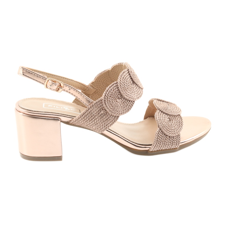 Sandaalit kultaisella narulla soutache Filippo 793 kultainen