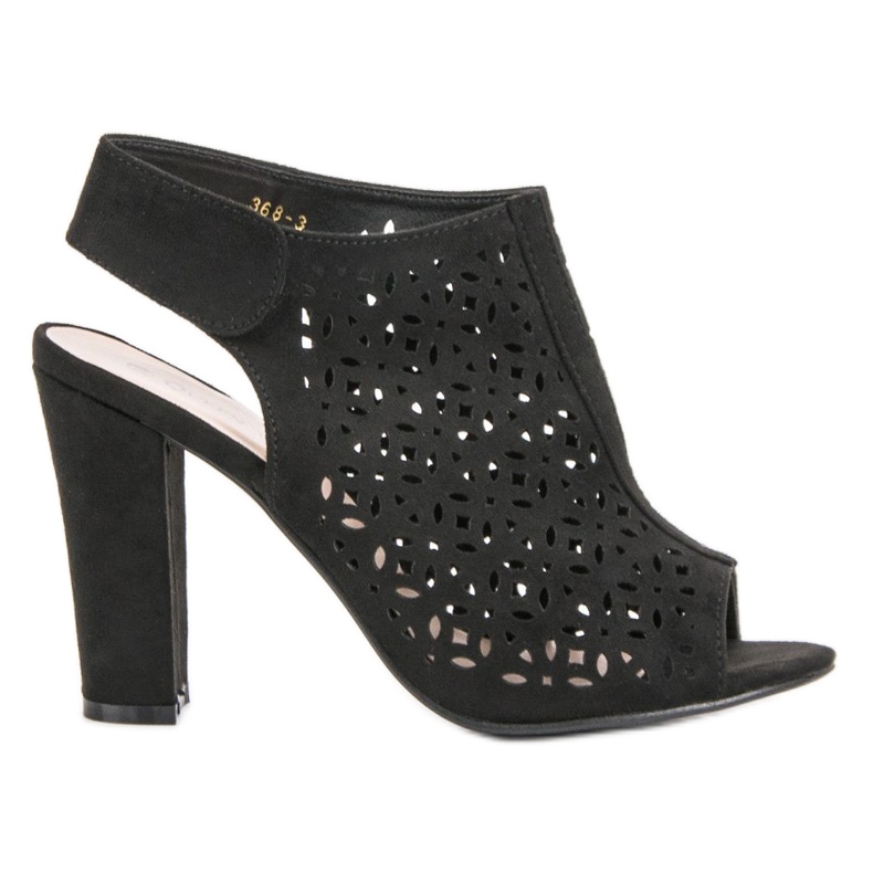 Queen Vivi Avoimet sandaalit, joissa päälliset musta