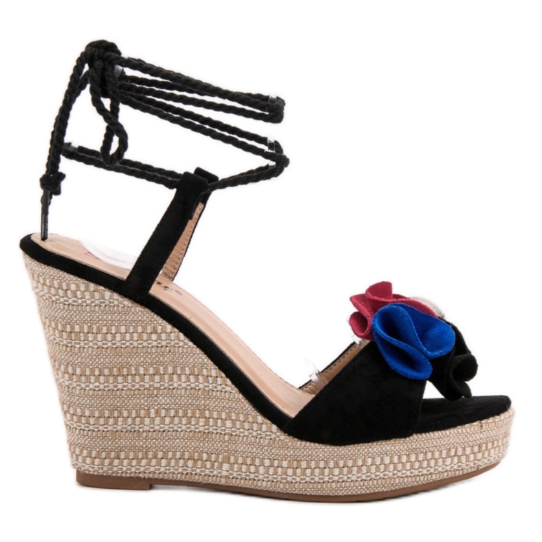 Seastar Sidotut sandaalit Wedgellä musta Seastar Sidotut sandaalit Wedgellä musta