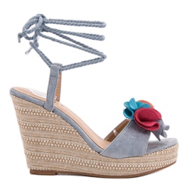 Seastar Sidotut sandaalit Wedgellä sininen monivärinen