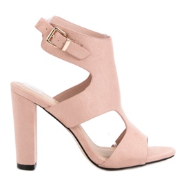 Seastar Tyylikkäät mokkanahkaiset sandaalit vaaleanpunainen