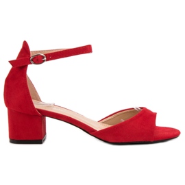 Super Mode Punaiset korkokengät sandaalit punainen