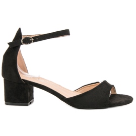 Super Mode Mustat korkokengät sandaalit Super Mode Mustat korkokengät sandaalit