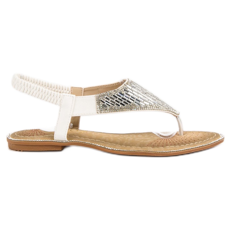 Encor Valkoiset sandaalit varvastossuista valkoinen