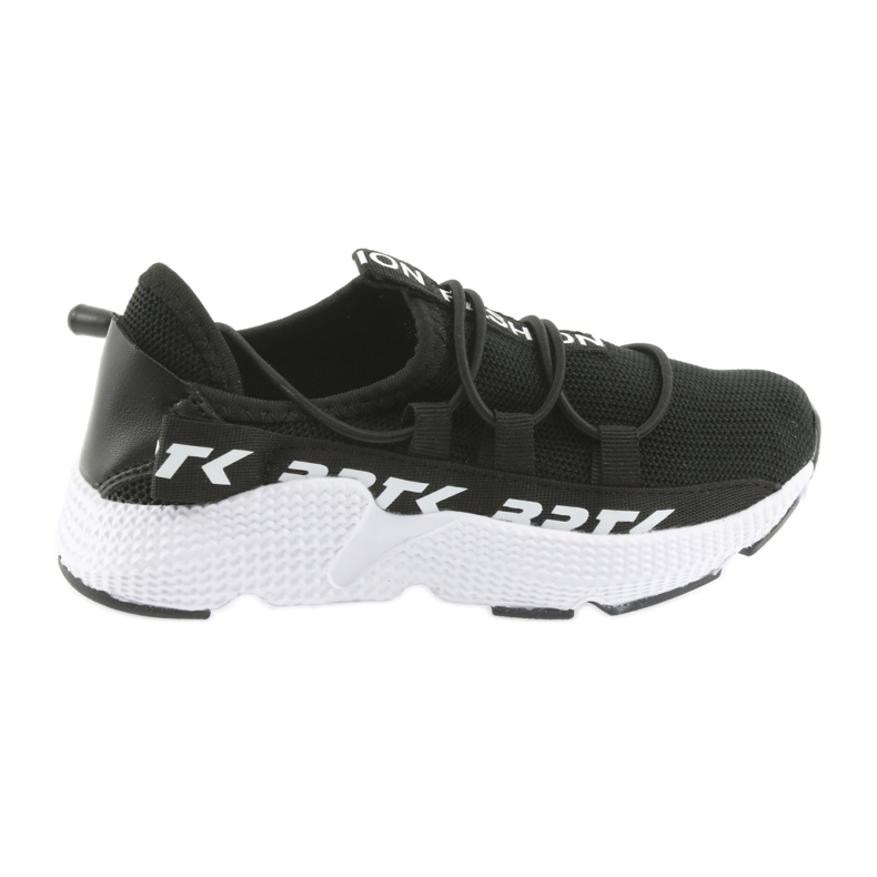 Bartek mustat urheilukengät 55109 pohjallinen nahkaa valkoinen