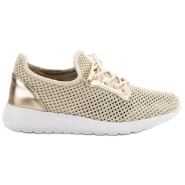 SHELOVET Mesh -urheilukengät keltainen