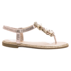 Comer Sandaalit helmillä keltainen Comer Sandaalit helmillä keltainen