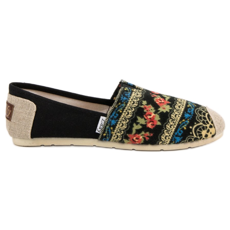 Lady Fashion Slip On Boho Tennarit musta monivärinen