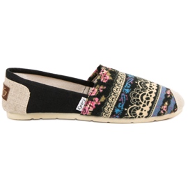 Lady Fashion Slip On Boho Tennarit musta monivärinen