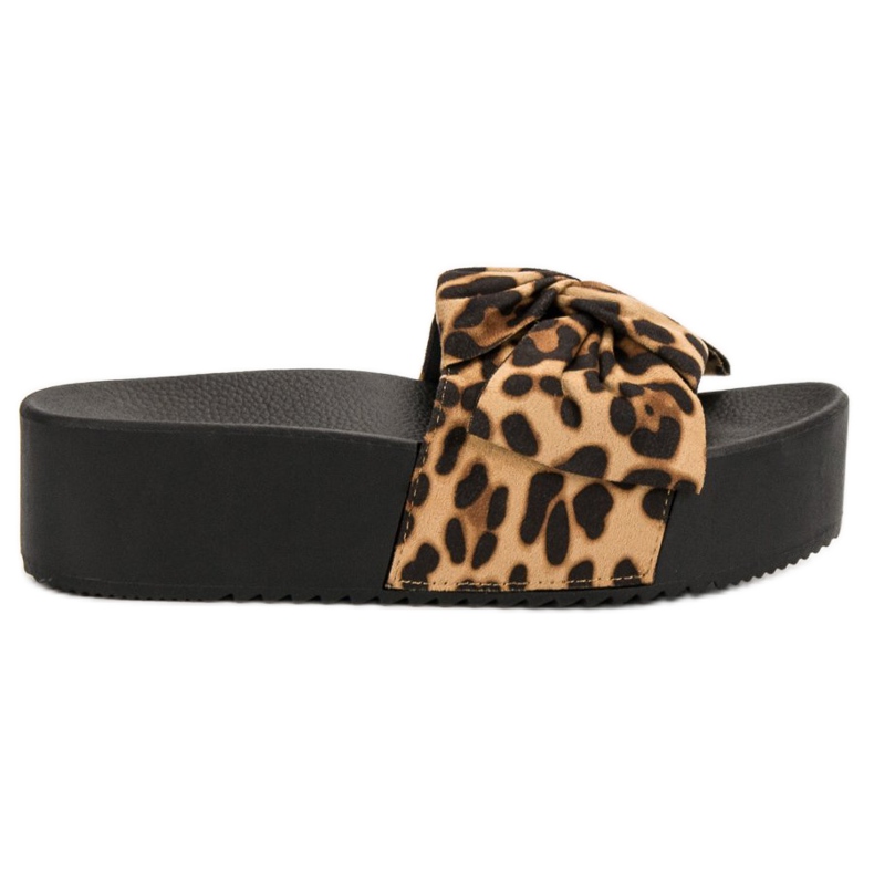 Queen Vivi Mokkanahkatossut alustalla musta ruskea