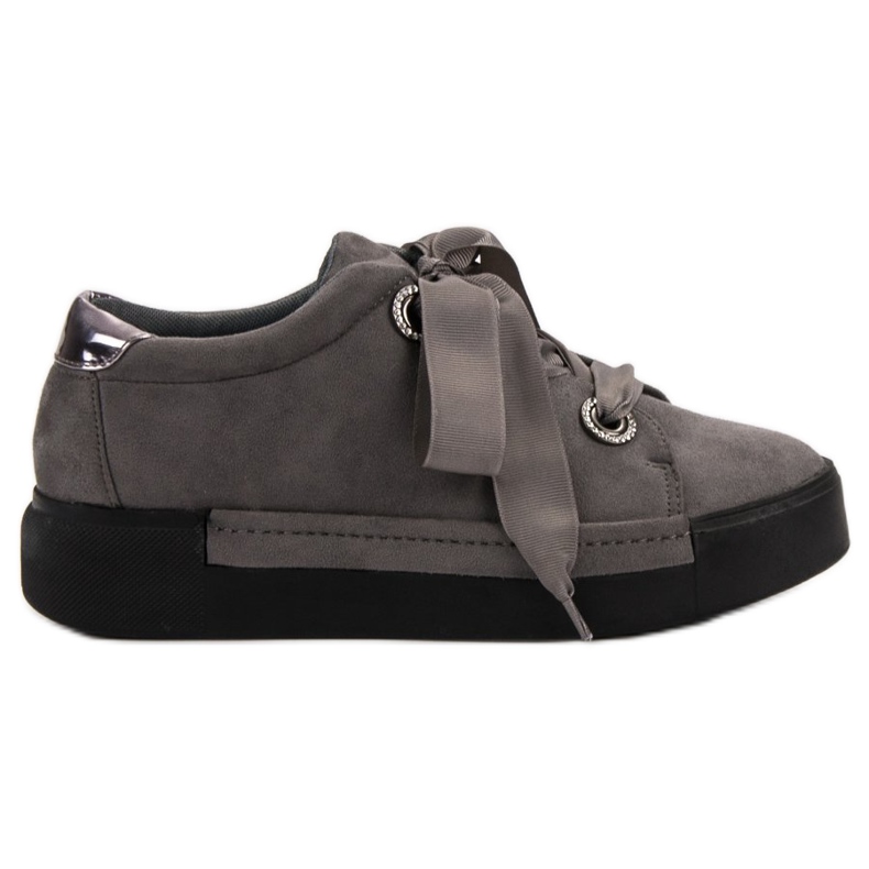 Belle Women Mokkanahkaiset urheilukengät harmaa