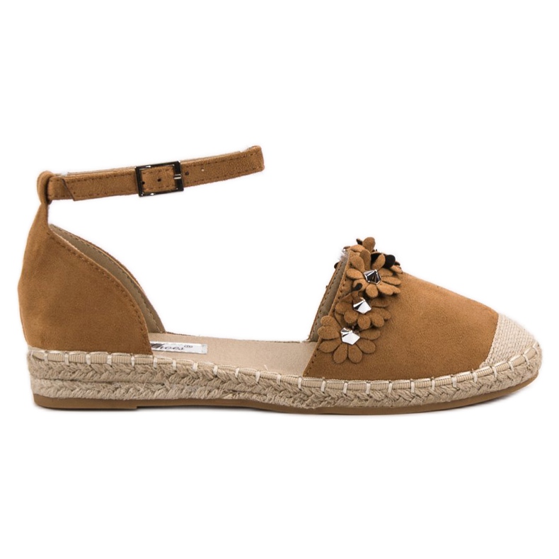 Best Shoes Kamelin espadrillot kukilla ruskea