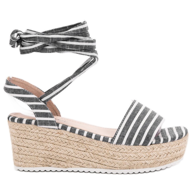 Seastar Raidalliset sandaalit kiilassa harmaa