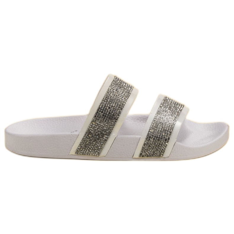 Seastar Valkoiset tossut kristalleilla valkoinen monivärinen