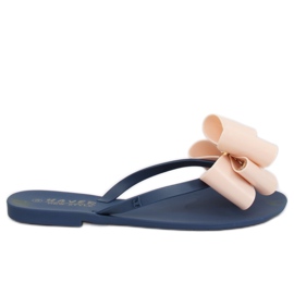 Varvastossut meliski tummansininen-beige KM104 NAVY / D.BEIGE ruskea