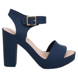 Korkeakorkoiset sandaalit Meliski KM202 Navy blue tummansininen