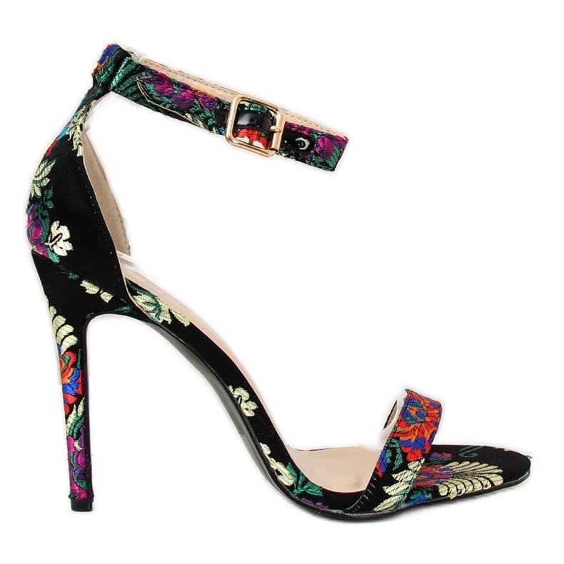 Itämaiset mustat sandaalit KSL708 Black monivärinen