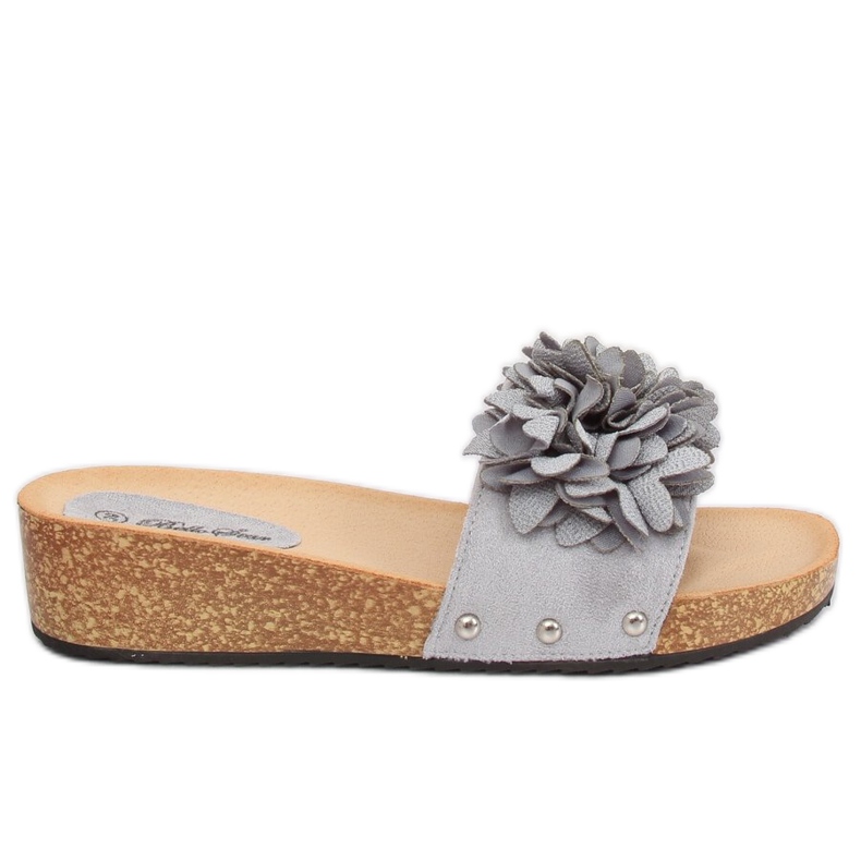 Harmaa S63 Harmaat tossut kukilla