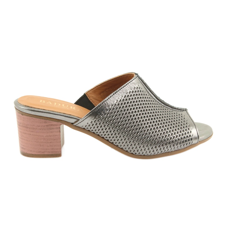 Badura Naisten avoimien nahkakorkki 5311 hopea harmaa