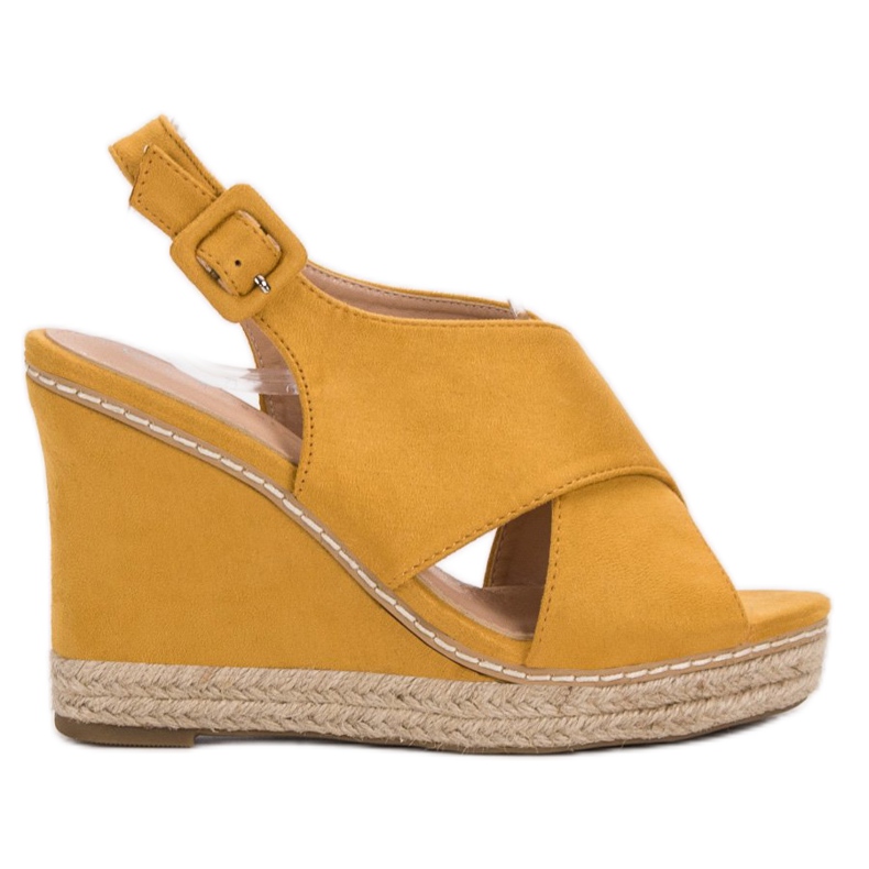 Anesia Paris Suede Wedge Sandaalit keltainen
