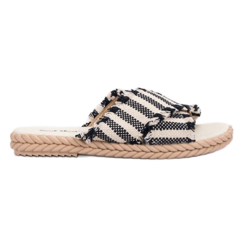 Seastar Raidalliset tossut musta