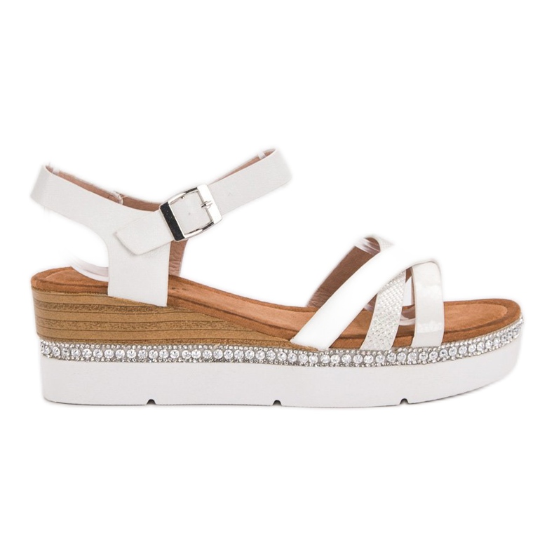 Seastar Muodikkaat sandaalit, joissa on kuutiometriä zirkonia valkoinen