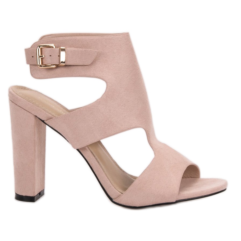 Ideal Shoes Seksikkäät korkokengät sandaalit ruskea