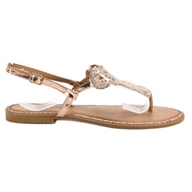 Queentina Mukavat vaaleanpunaiset sandaalit vaaleanpunainen