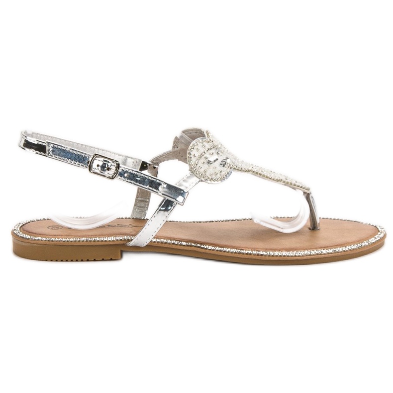 Queentina Mukavat hopeiset sandaalit harmaa