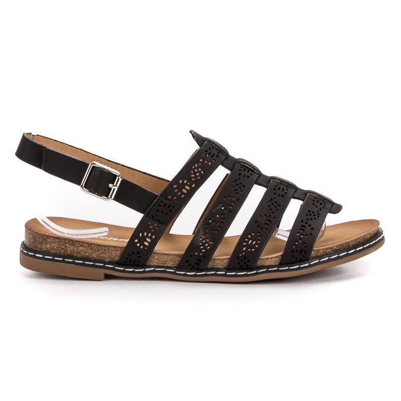 Renda Mukavat mustat sandaalit