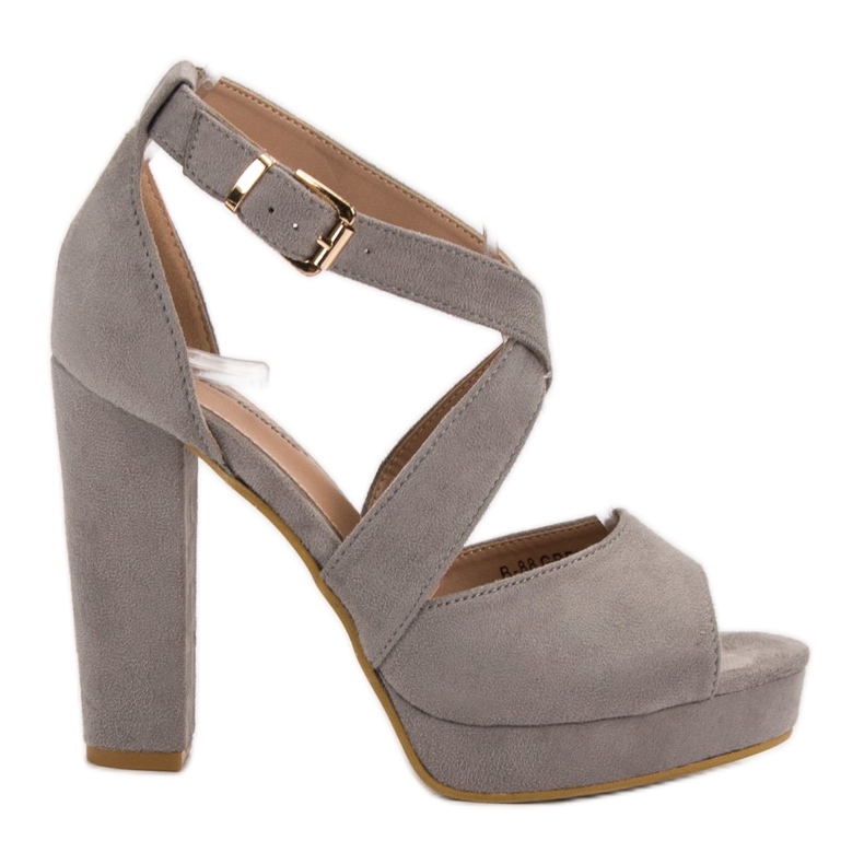 SHELOVET Sandaalit alustalla harmaa