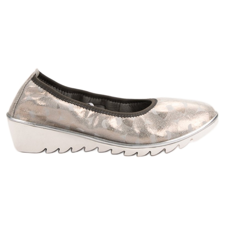 Filippo Nahka ballerina kiilassa beige kultainen