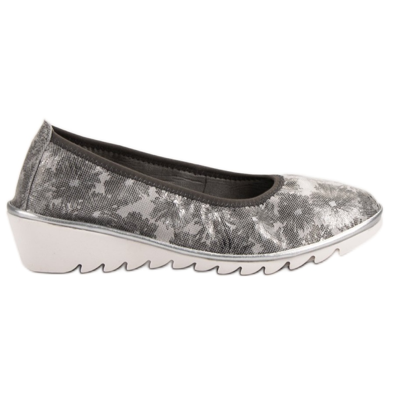 Filippo Vaaleanharmaat nahkaiset balettikengät