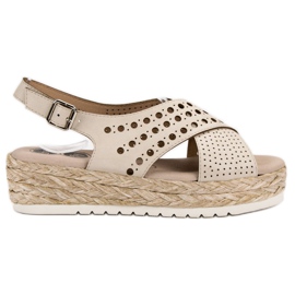 SHELOVET Espadrilles sandaalit beige
