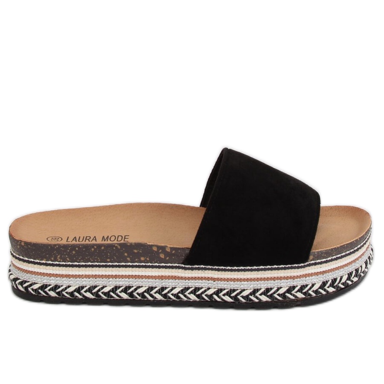 Musta LS-117 Musta korkeat pohjatossut