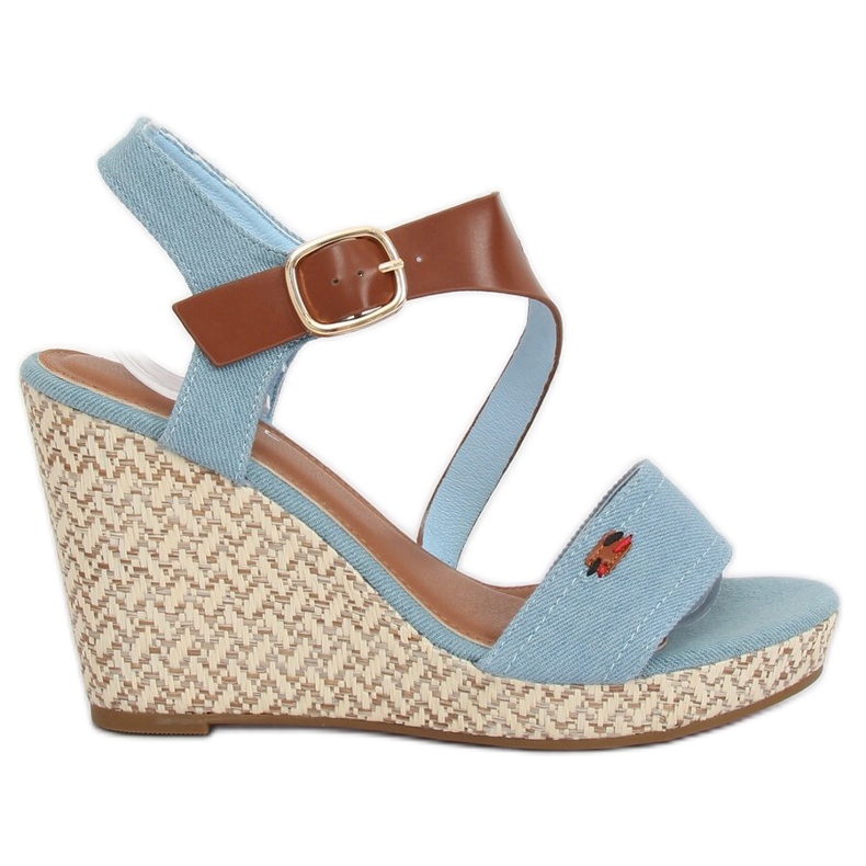 Sininen BL-360 Sininen kiilamainen sandaalit