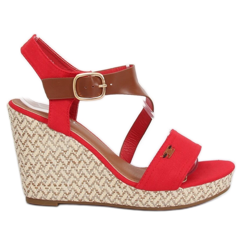 Punaiset kiilasandaalit BL-360 Red punainen