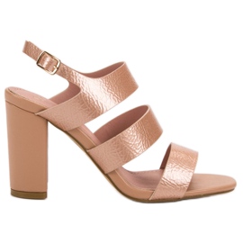 SHELOVET Vaaleanpunaiset sandaalit baarissa vaaleanpunainen